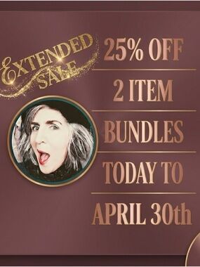 2 items 25% OFF EVERYTHING Extended Sale 25% off TWO ITEMS!!! Until APRIL 30Th